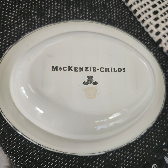 MacKenzie-Childs Black and White Soap Dish - Picture 2 of 2